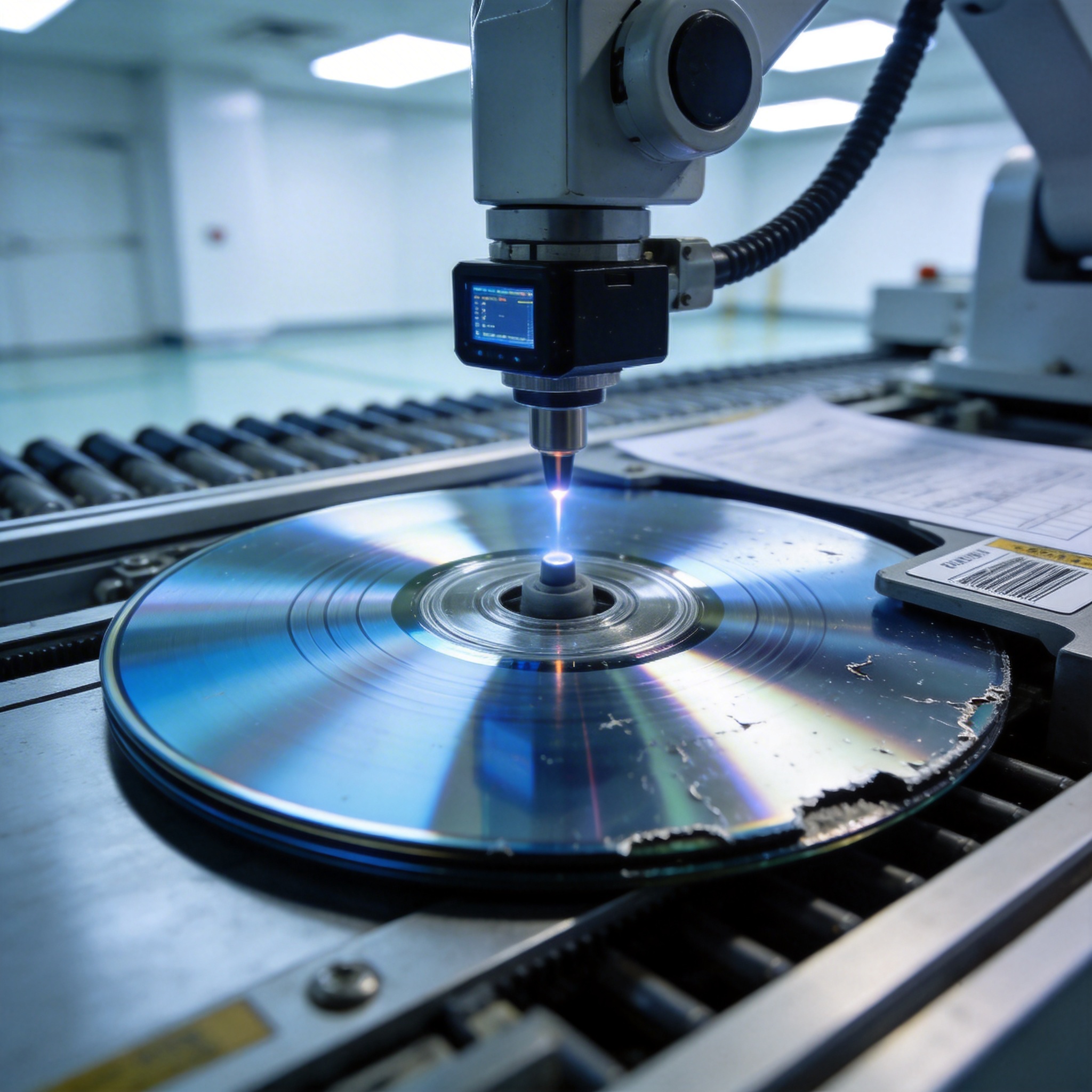 光学ディスク完成品展示