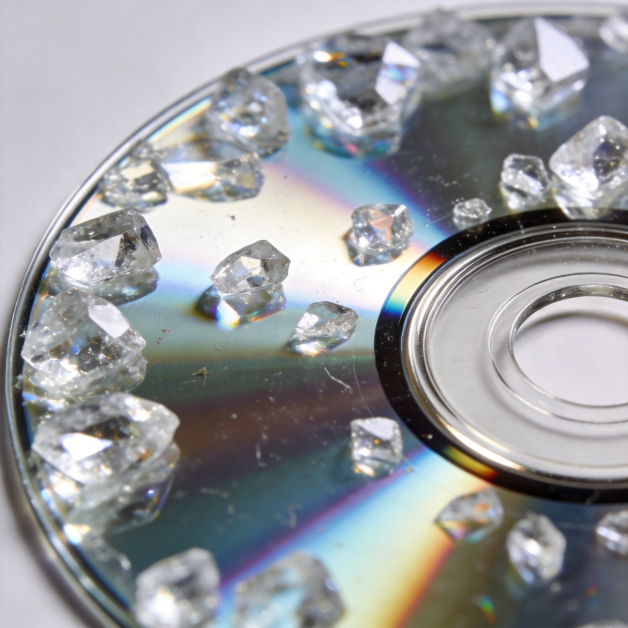 Glass CD refraction effect