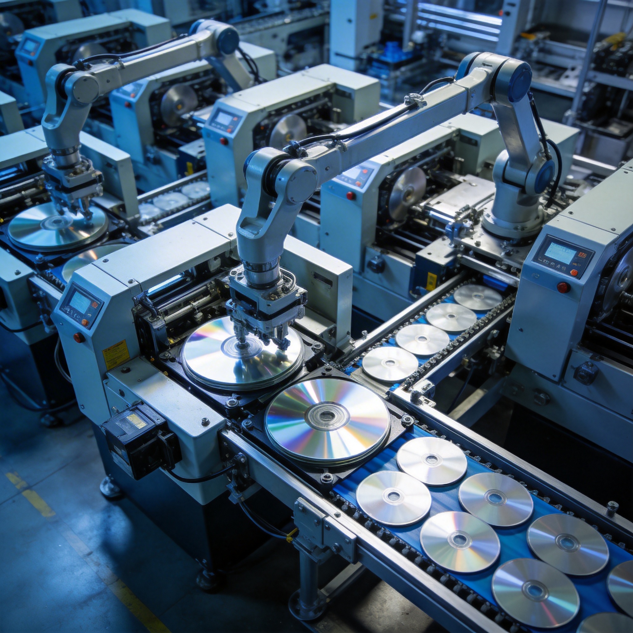 Disc pressing production line
