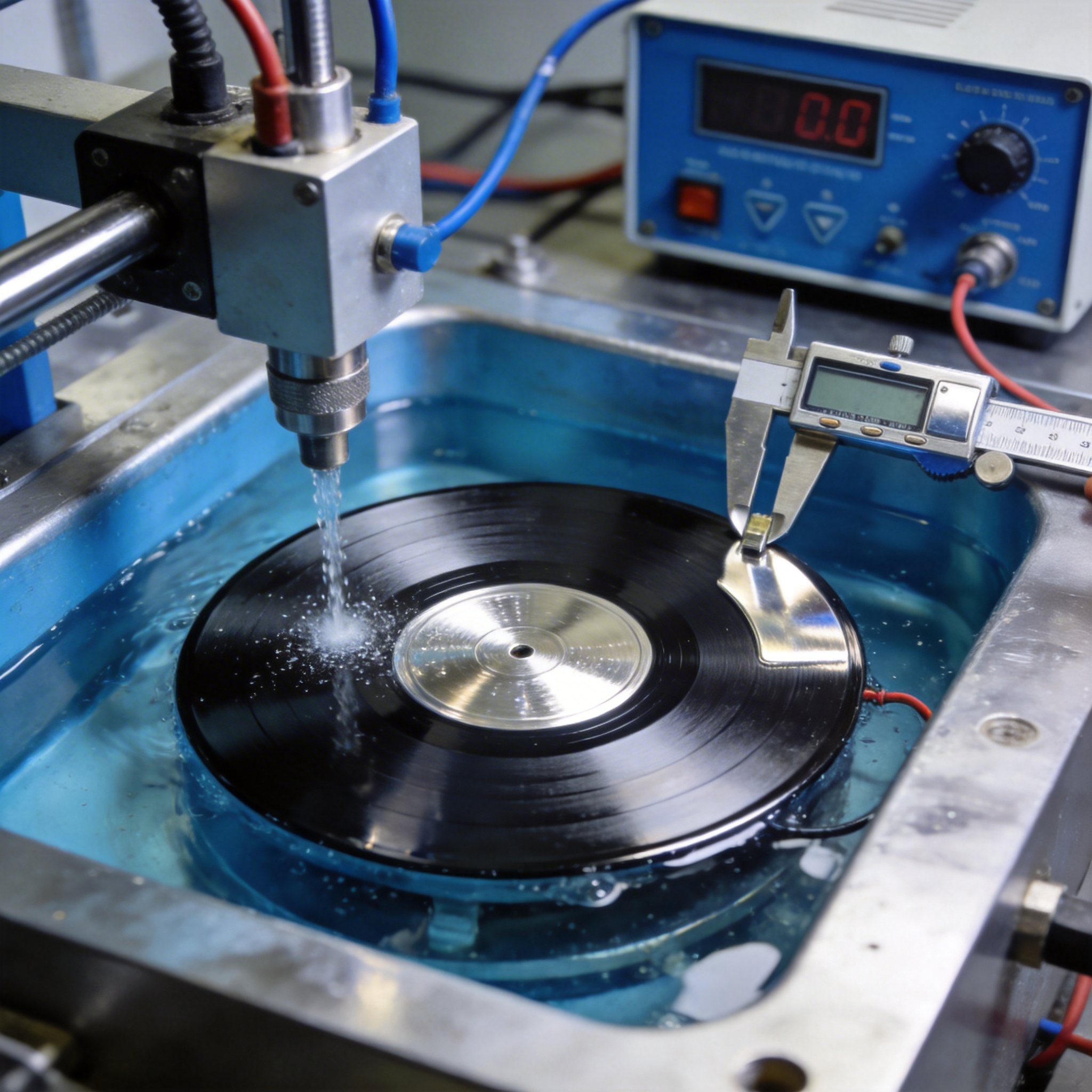 Vinyl record electroplating process