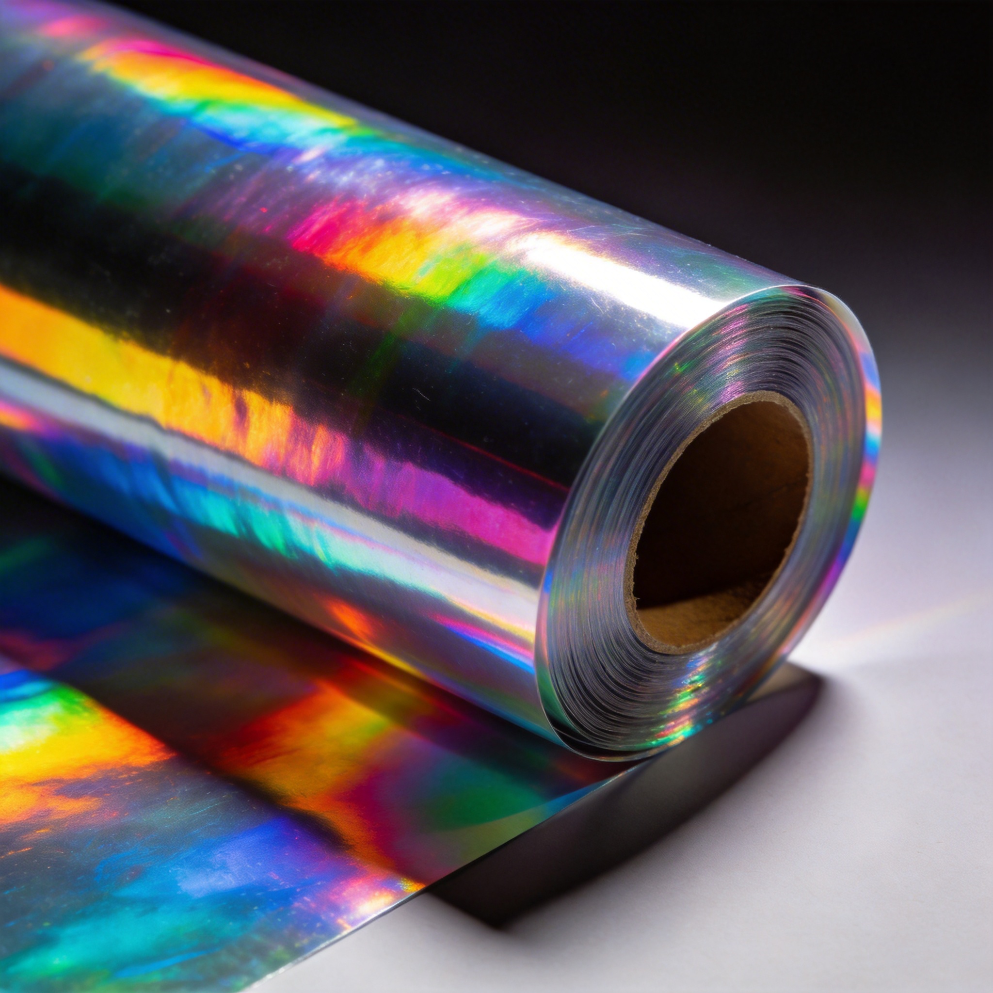 Holographic vinyl lighting effect