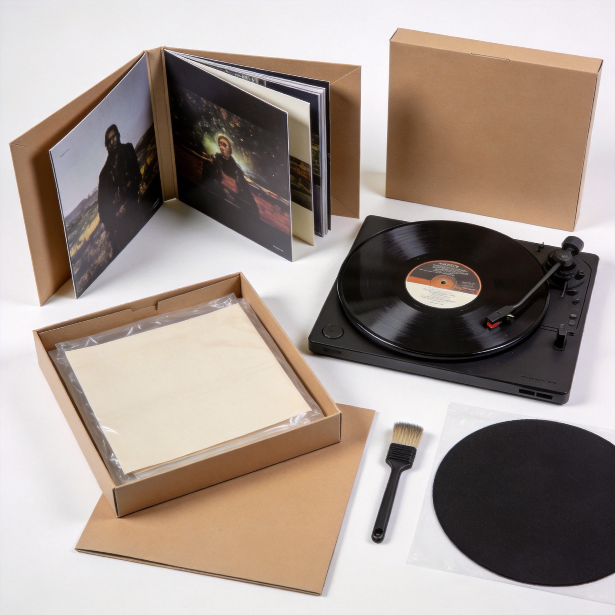 Vinyl record packaging types and accessories
