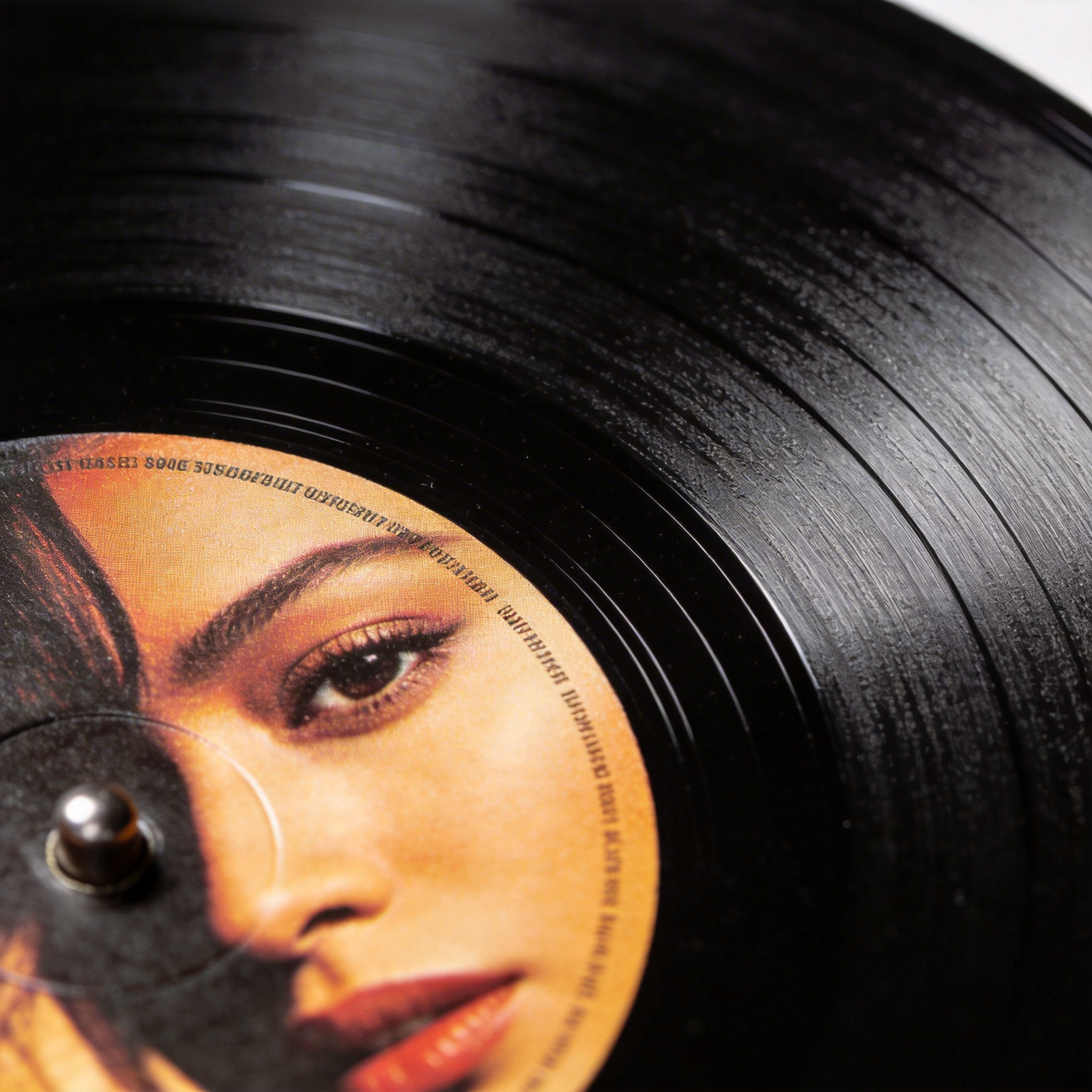 Picture disc detail close up