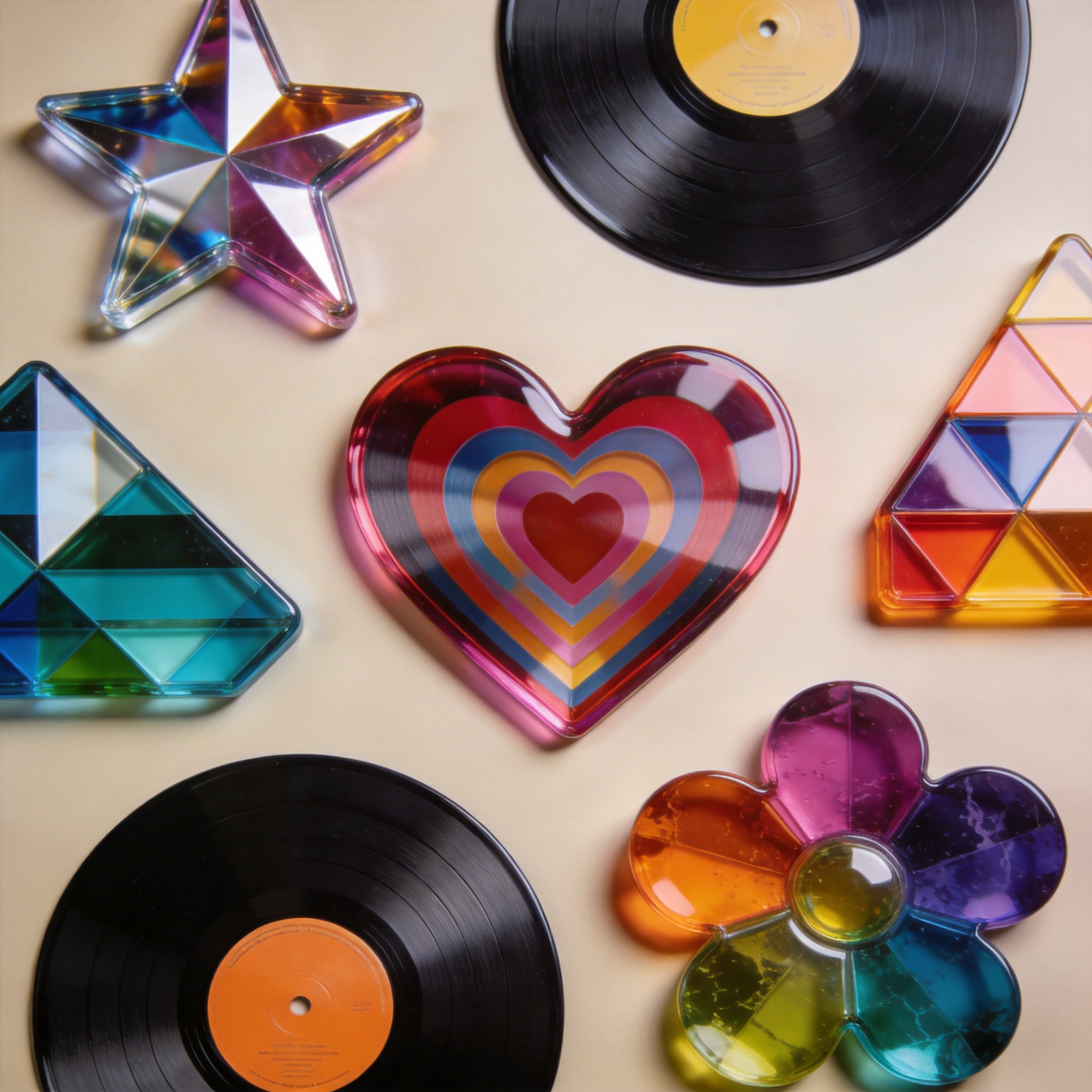 Icon shaped vinyl record design