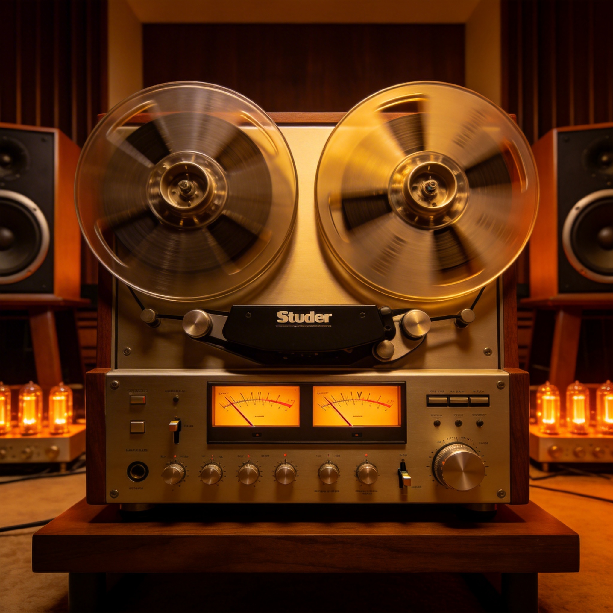 High-end audiophile listening room with reel-to-reel setup