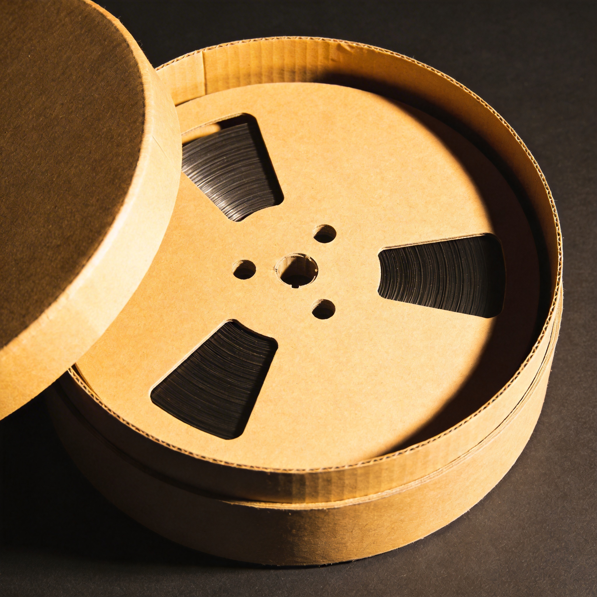 Pancake reel-to-reel tape without flange